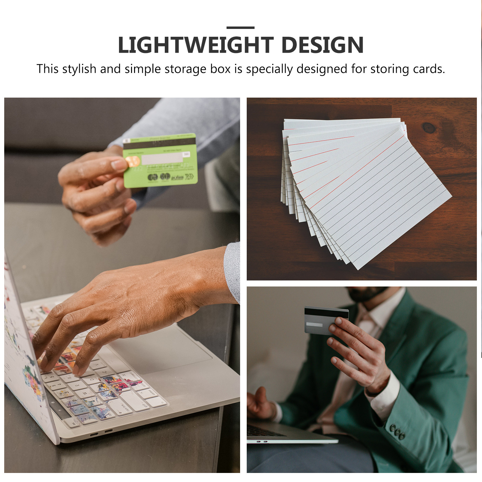 Caja de almacenamiento de escr - Index Card Holder reseña y precio